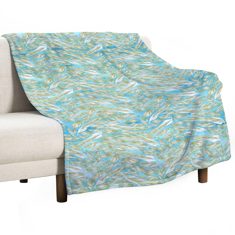 Angelic Feathers : Thin Flannel Blanket - single sided print – 4 Sizes 60’’x80, 60’’x50, 40’’x50, 40’’x30  - Free standard shipping