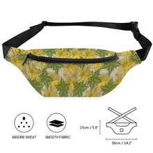 Load image into Gallery viewer, Health Angel - Leaves pattern : Waist bag Banana style - 36cm x 15cm - 14.2&#39;&#39; x 5.9&#39;&#39; -  Free standard shipping
