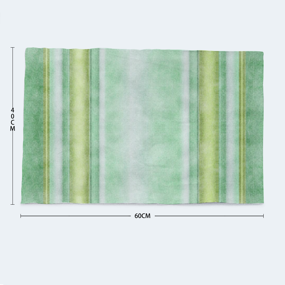 Health Angel - Green lines pattern : Small towel for face and hands - 16'' x 24'' - 40cm x 60cm - Free standard shipping