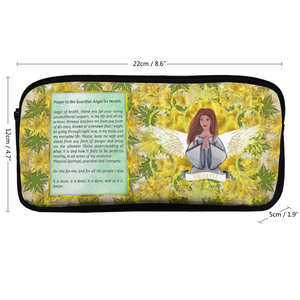 Health Angel - with Prayer : Pencil Case - 22cm x 12cm x 5cm - 8.7" x 4.7" x 2"- holds up to 60 pencils - Free standard shipping