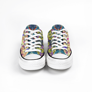 Byzantium Garden : All Star style Unisex Low top Canvas Shoes - Free standard shipping