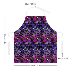 Glowing Flowers : Adult apron -  27.5" x 31.5" - Free standard shipping