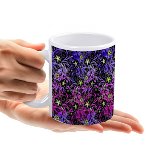 Glowing Flowers : Classic mug - 11oz: 3.8” h x 3.2” diameter -  Free standard shipping