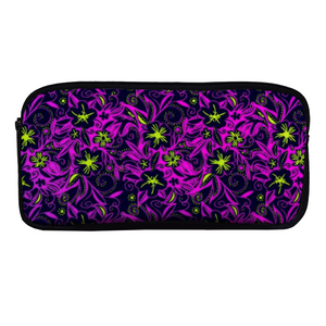 Glowing flowers Lolitta punk pattern : Pencil Case - 22cm x 12cm x 5cm - 8.7" x 4.7" x 2"- holds up to 60 pencils - Free standard shipping