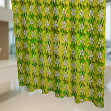 Load image into Gallery viewer, Golden Daisies Green pattern : Bath Shower Curtain – 12 different sizes – Free standard shipping
