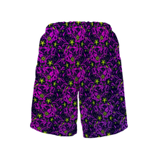 Load image into Gallery viewer, Glowing Flowers : Men&#39;s Quick Dry Swim Beach Shorts – Elastic waist – Polyester – Free standard shipping
