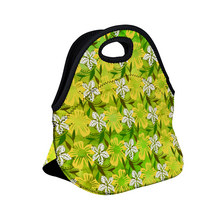 Load image into Gallery viewer, Golden Daisies Green Pattern : Insulated Lunch Bag 12&quot; x 11&quot; x 6.3&quot;  -  Free standard shipping
