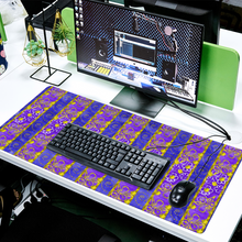 Load image into Gallery viewer, Golden Daisies Purple pattern : Large Rectangular Non-slip Mouse Pad 40cm x 90cm 16&quot; x 35&quot; - Free standard shipping
