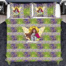 Load image into Gallery viewer, Prosperity Angel : 3 piece set bedding covers - Single  to extra large double size (choose among 8 sizes)  2x Pillowcases &amp; 1x Quilt Cover – Free standard shipping
