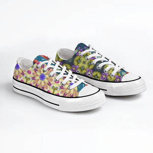 Byzantium Garden : All Star style Unisex Low top Canvas Shoes - Free standard shipping