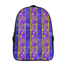 Load image into Gallery viewer, Golden Daisies Purple pattern : Backpack lightweight - 11&quot; x 15.7&quot; x 6.3&quot; - Free standard shipping
