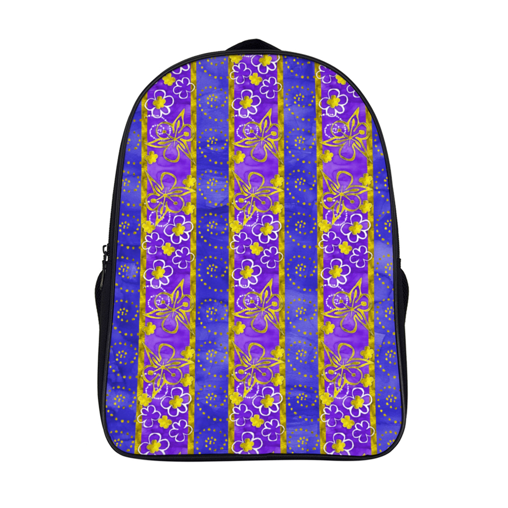 Golden Daisies Purple pattern : Backpack lightweight - 11