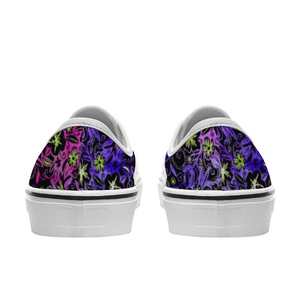 Glowing Flowers : Casual Lace up Canvas shoes with rubber sole - Free standard shipping