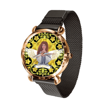 Load image into Gallery viewer, Health Angel : Quartz Watch metallic bracelet, Magnetic Buckle - Bronze Frame - Many Metallic Bracelet Colors - in premium gift box - 1.3 × 1.3&quot; - Free standard shipping
