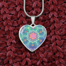 Load image into Gallery viewer, Magic Stardust main pattern : Heart charm necklace, Gold or Silver Plated  with chain necklace- In luxury packaging - Free standard shipping
