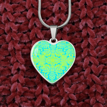Load image into Gallery viewer, heart template-Engraving Window Engraving Window : Heart charm necklace, Gold or Silver Plated  with chain necklace- In luxury packaging - Free standard shipping
