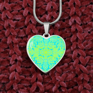 heart template-Engraving Window Engraving Window : Heart charm necklace, Gold or Silver Plated  with chain necklace- In luxury packaging - Free standard shipping