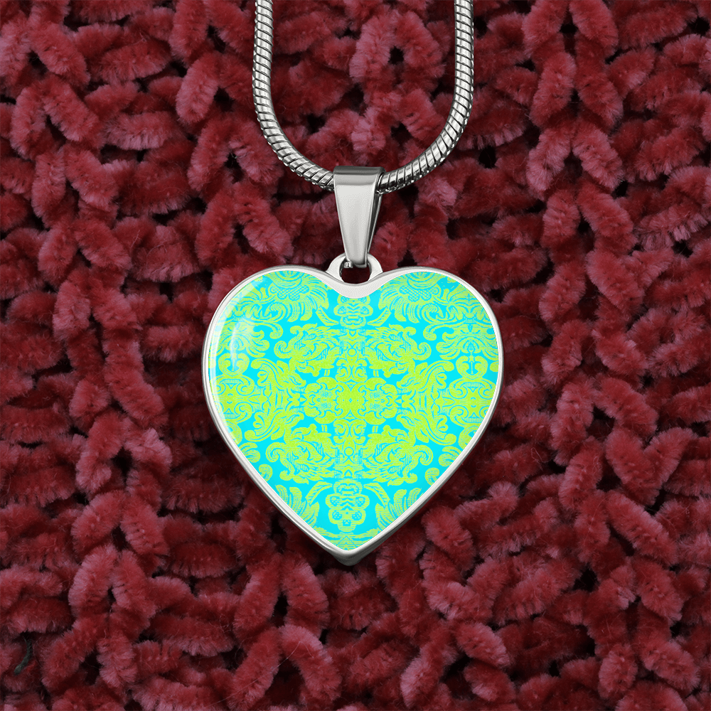 heart template-Engraving Window Engraving Window : Heart charm necklace, Gold or Silver Plated  with chain necklace- In luxury packaging - Free standard shipping
