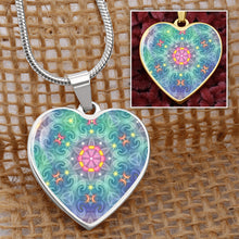 Load image into Gallery viewer, Magic Stardust main pattern : Heart charm necklace, Gold or Silver Plated  with chain necklace- In luxury packaging - Free standard shipping
