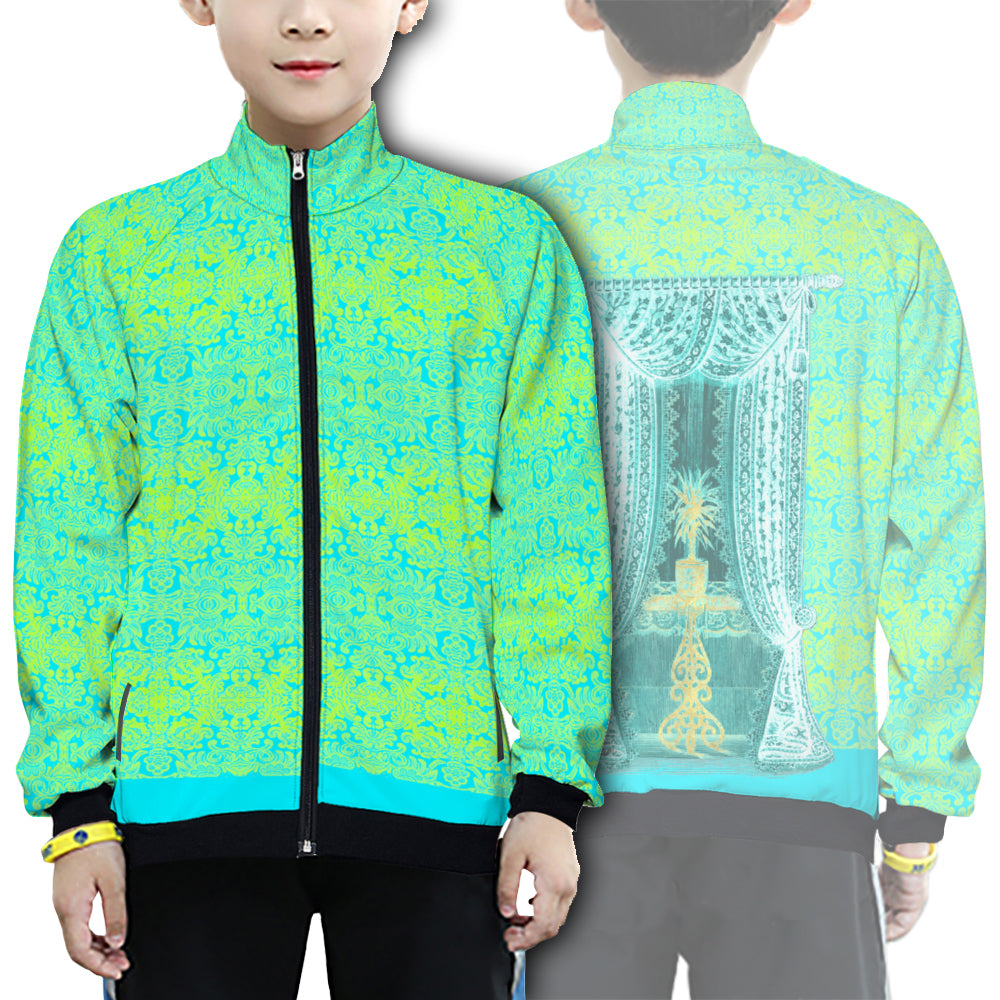 Engraving Window : Kids' Japanese Terry Baseball Jacket - Free standard shipping