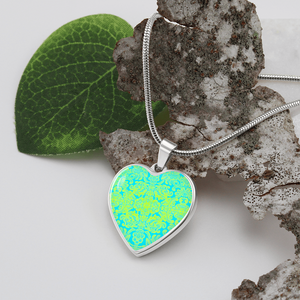 heart template-Engraving Window Engraving Window : Heart charm necklace, Gold or Silver Plated  with chain necklace- In luxury packaging - Free standard shipping