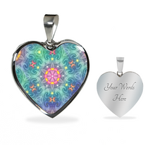 Load image into Gallery viewer, Magic Stardust main pattern : Heart charm necklace, Gold or Silver Plated  with chain necklace- In luxury packaging - Free standard shipping
