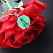 Load image into Gallery viewer, round template - Engraving Window2 Engraving Window: Round Charm, Gold or Silver Plated, with strong chain necklace   - In luxury packaging - Free standard shipping
