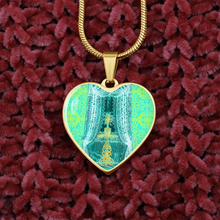 Load image into Gallery viewer, heart template-Engraving Window 2 Engraving Window : Heart charm necklace, Gold or Silver Plated  with chain necklace- In luxury packaging - Free standard shipping
