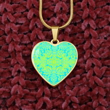 Load image into Gallery viewer, heart template-Engraving Window Engraving Window : Heart charm necklace, Gold or Silver Plated  with chain necklace- In luxury packaging - Free standard shipping
