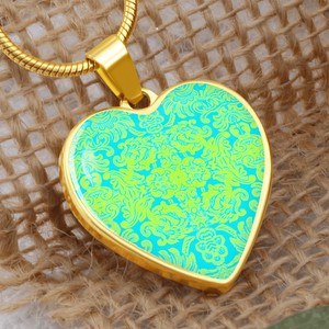 heart template-Engraving Window Engraving Window : Heart charm necklace, Gold or Silver Plated  with chain necklace- In luxury packaging - Free standard shipping