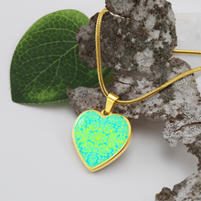 Load image into Gallery viewer, heart template-Engraving Window Engraving Window : Heart charm necklace, Gold or Silver Plated  with chain necklace- In luxury packaging - Free standard shipping
