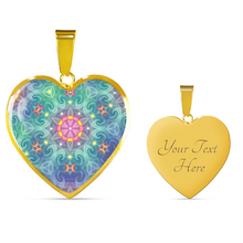 Load image into Gallery viewer, Magic Stardust main pattern : Heart charm necklace, Gold or Silver Plated  with chain necklace- In luxury packaging - Free standard shipping
