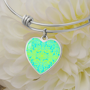 heart template-Engraving Window Engraving Window : Heart charm Bracelet, Gold or Silver Plated  - In luxury packaging - Free standard shipping