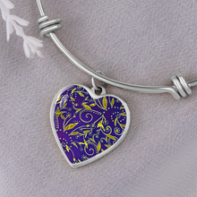 Load image into Gallery viewer, Nightfall Celebration : Heart charm Bracelet, Gold or Silver Plated  - In luxury packaging - Free standard shipping
