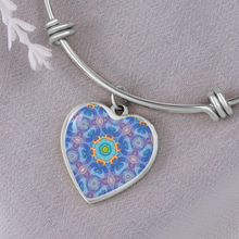 Load image into Gallery viewer, heart1-purple Magic Stardust : Heart charm Bracelet, Gold or Silver Plated  - In luxury packaging - Free standard shipping
