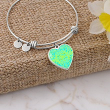 Load image into Gallery viewer, heart template-Engraving Window Engraving Window : Heart charm Bracelet, Gold or Silver Plated  - In luxury packaging - Free standard shipping
