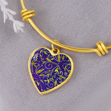 Load image into Gallery viewer, Nightfall Celebration : Heart charm Bracelet, Gold or Silver Plated  - In luxury packaging - Free standard shipping
