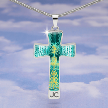 Load image into Gallery viewer, cross-Engraving Window2 Engraving Window : Jewelry Cross Gold or Silver Plated Cross with chain necklace- In luxury packaging - Free standard shipping
