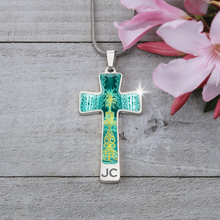 Load image into Gallery viewer, cross-Engraving Window2 Engraving Window : Jewelry Cross Gold or Silver Plated Cross with chain necklace- In luxury packaging - Free standard shipping
