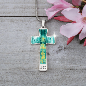 cross-Engraving Window2 Engraving Window : Jewelry Cross Gold or Silver Plated Cross with chain necklace- In luxury packaging - Free standard shipping