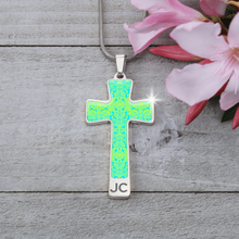 Load image into Gallery viewer, cross-Engraving Window Engraving Window : Jewelry Cross Gold or Silver Plated Cross with chain necklace- In luxury packaging - Free standard shipping
