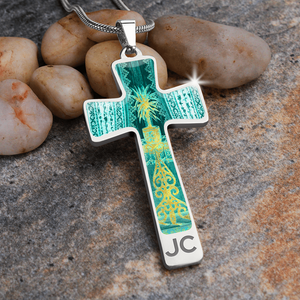 cross-Engraving Window2 Engraving Window : Jewelry Cross Gold or Silver Plated Cross with chain necklace- In luxury packaging - Free standard shipping