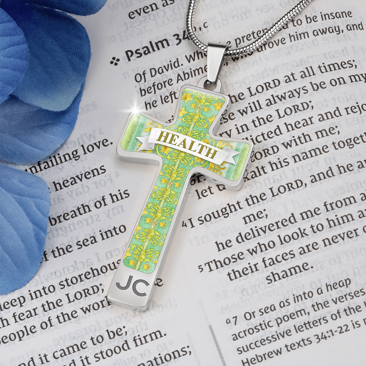 Health Angel : Jewelry Cross Gold or Silver Plated Cross with chain necklace- In luxury packaging - Free standard shipping