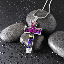 Load image into Gallery viewer, Glowing Flowers : Jewelry Cross Gold or Silver Plated Cross with chain necklace- In luxury packaging - Free standard shipping
