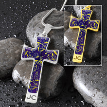 Load image into Gallery viewer, Nightfall Celebration : Jewelry Cross Gold or Silver Plated Cross with chain necklace- In luxury packaging - Free standard shipping
