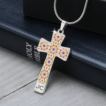 Load image into Gallery viewer, Byzantium Garden : Golden pattern Jewelry Cross Gold or Silver Plated  Cross with chain necklace- In luxury packaging - Free standard shipping
