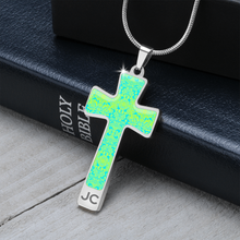 Load image into Gallery viewer, cross-Engraving Window Engraving Window : Jewelry Cross Gold or Silver Plated Cross with chain necklace- In luxury packaging - Free standard shipping
