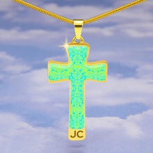 Load image into Gallery viewer, cross-Engraving Window Engraving Window : Jewelry Cross Gold or Silver Plated Cross with chain necklace- In luxury packaging - Free standard shipping
