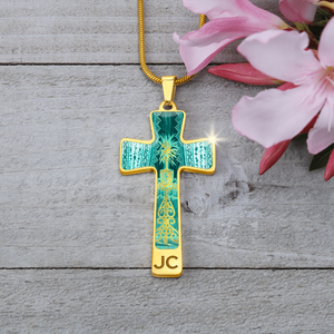 cross-Engraving Window2 Engraving Window : Jewelry Cross Gold or Silver Plated Cross with chain necklace- In luxury packaging - Free standard shipping