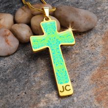 Load image into Gallery viewer, cross-Engraving Window Engraving Window : Jewelry Cross Gold or Silver Plated Cross with chain necklace- In luxury packaging - Free standard shipping
